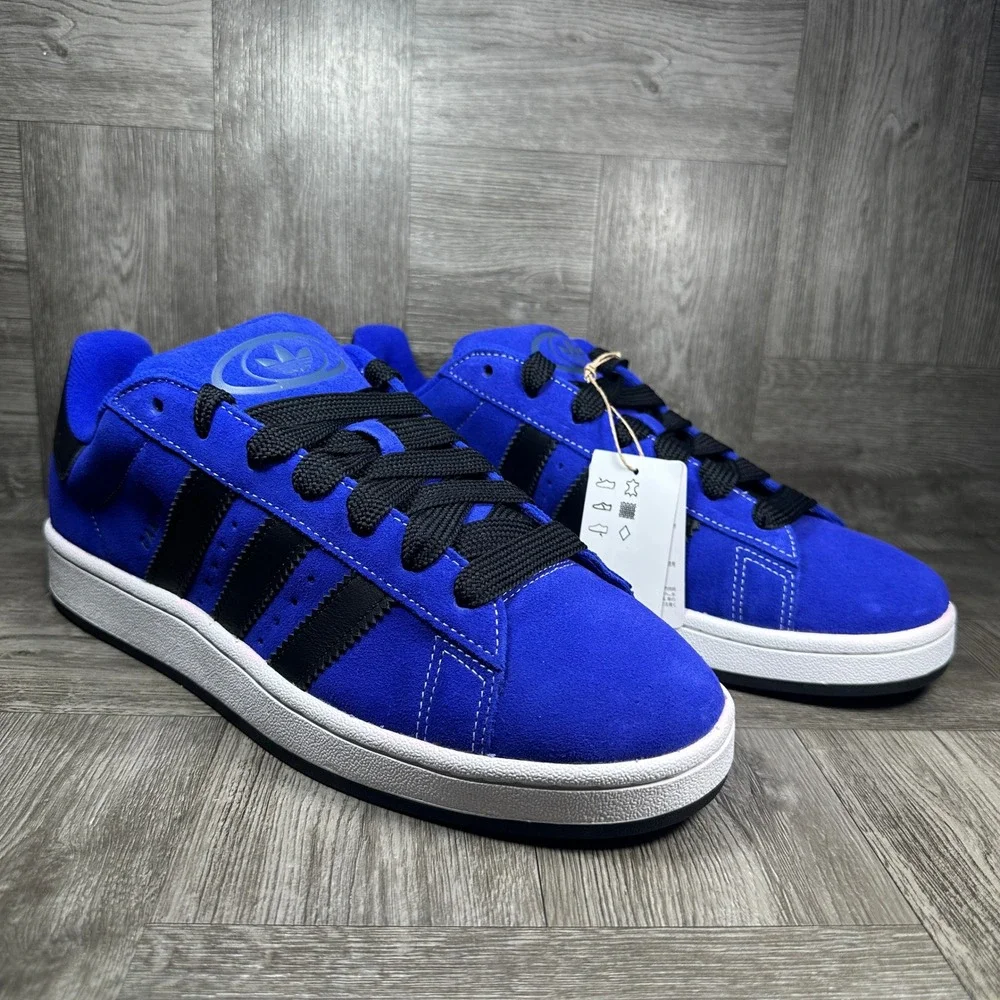Adidas Campus 00s Mens 11.5 Blue Suede Black White Skate Sneakers NEW JQ6044